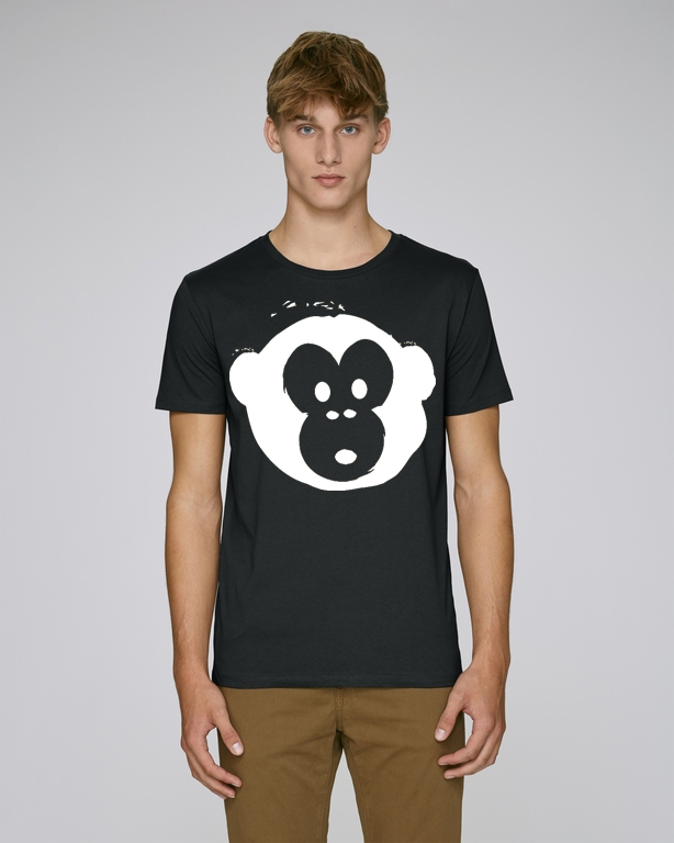 T-shirt Monkey Men Black