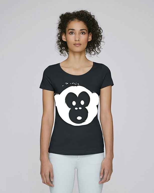 T-shirt Monkey Loves Black-White