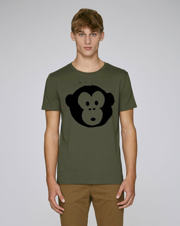 T-shirt Monkey Men Khaki