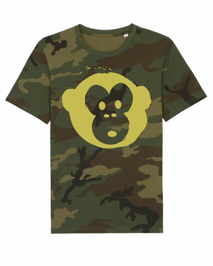 T-shirt Monkey Unisex Camouflage