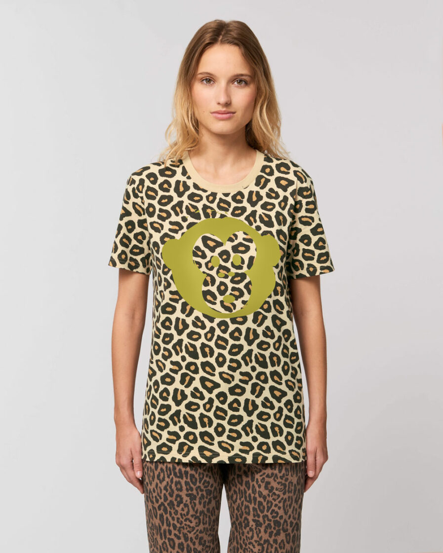 T-shirt Monkey Unisex Leopard
