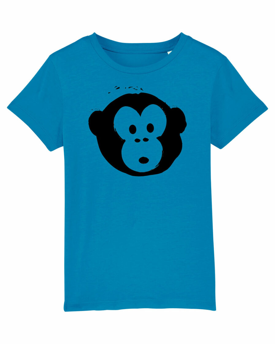 T-shirt Monkey Kids Azur