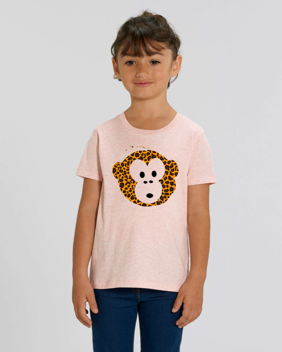 T-shirt Monkey Kids Rosa