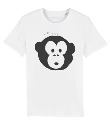 Unisex T-shirt Black Monkey Weiss