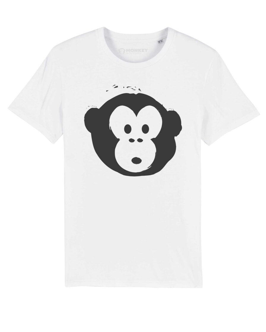 Unisex T-shirt Black Monkey Weiss
