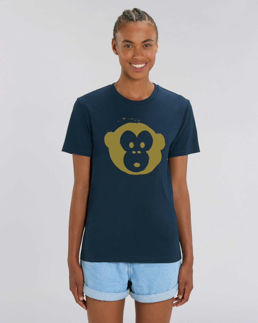Unisex T-Shirt Gold Monkey French Navy